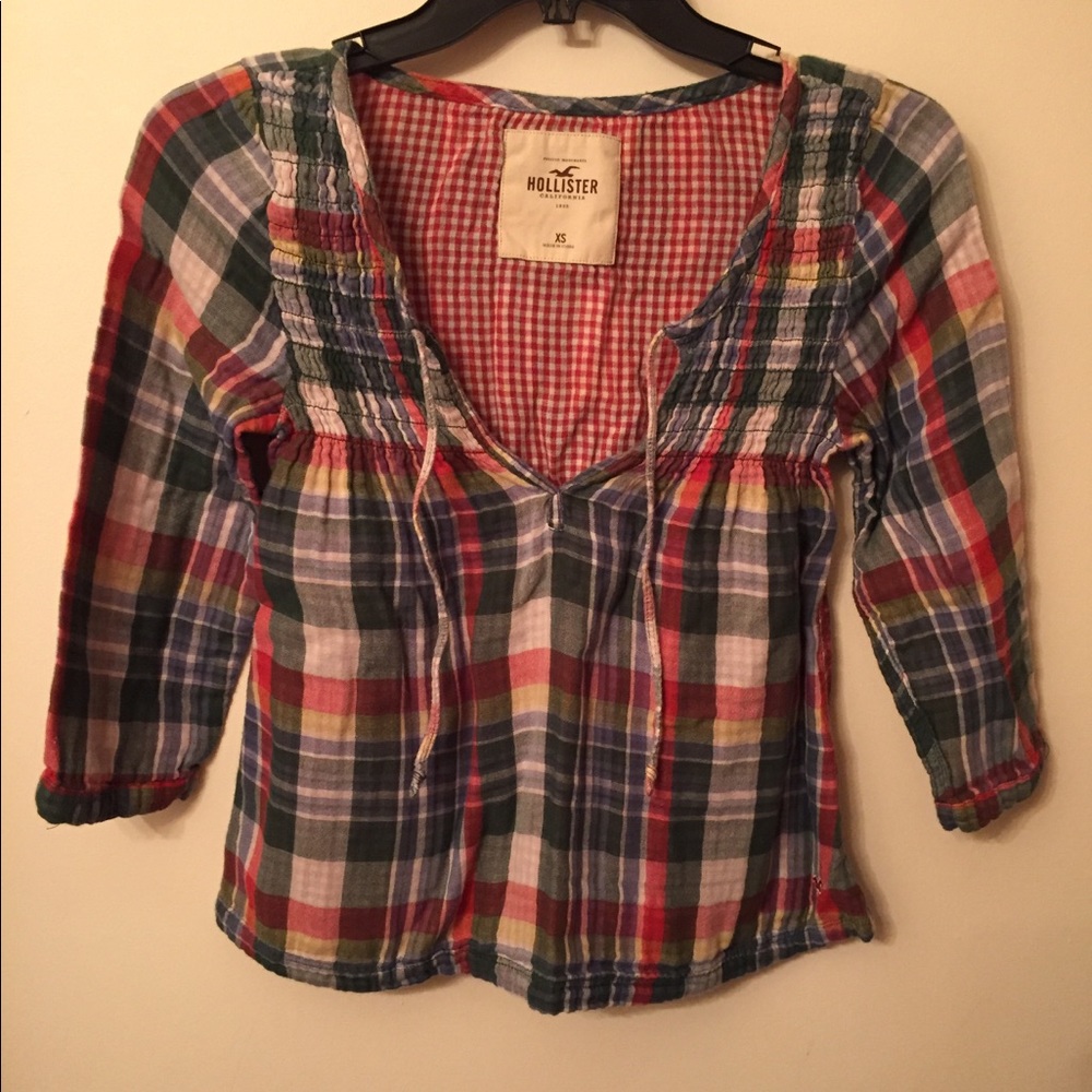 Hollister Plaid Top